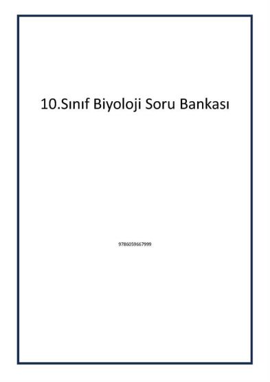 10.Sınıf Biyoloji Soru Bankası