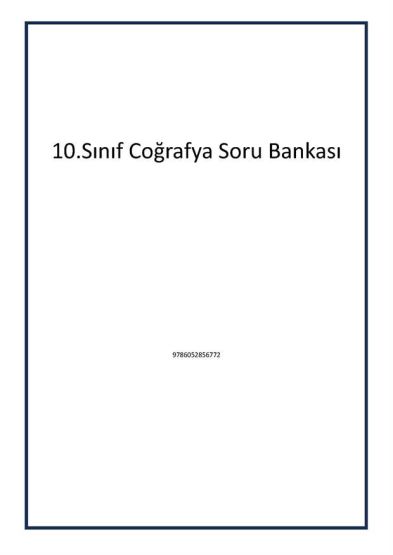 10.Sınıf Coğrafya Soru Bankası