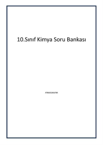 10.Sınıf Kimya Soru Bankası