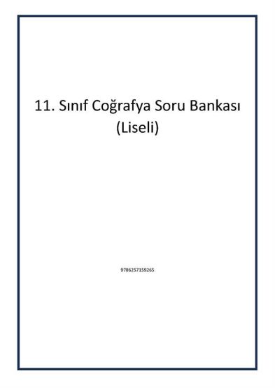 11. Sınıf Coğrafya Soru Bankası (Liseli)