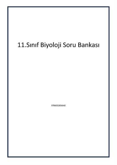 11.Sınıf Biyoloji Soru Bankası