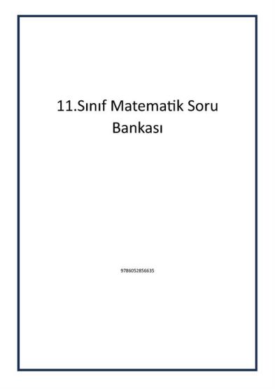 11.Sınıf Matematik Soru Bankası