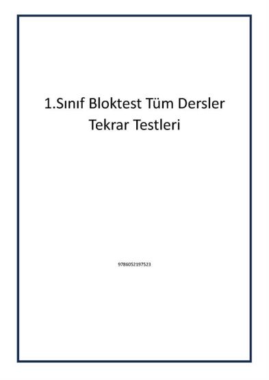 1.Sınıf Bloktest Tüm Dersler Tekrar Testleri