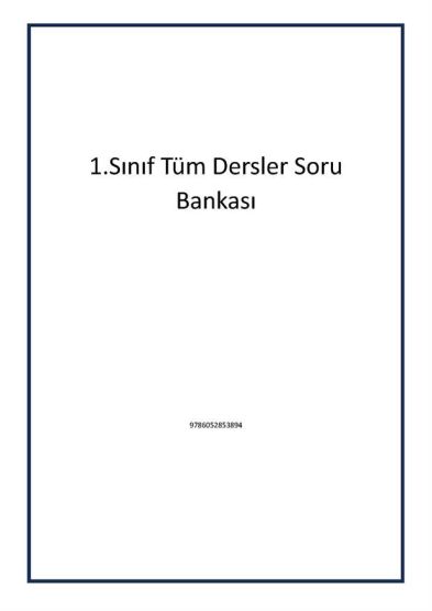 1.Sınıf Tüm Dersler Soru Bankası