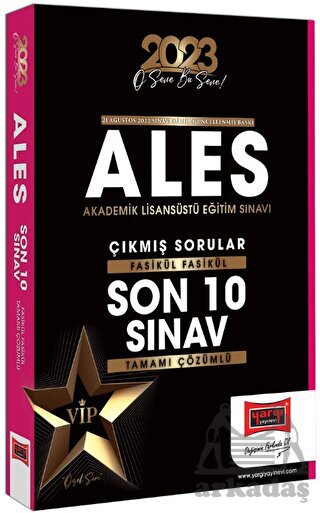 2023 ALES Fasikül Çıkmış Sorular Tamamı Çözümlü Son 10 Sınav Yargı Yayınevi