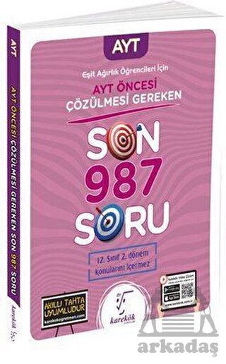 2023 AYT Öncesi Çözülmesi Gereken Son 987 Soru Eşit Ağırlık Öğrencileri İçin