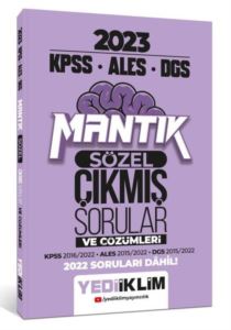 2023 KPSS ALES DGS Sözel Mantık Tamamı Çözümlü Çıkmış Sorular