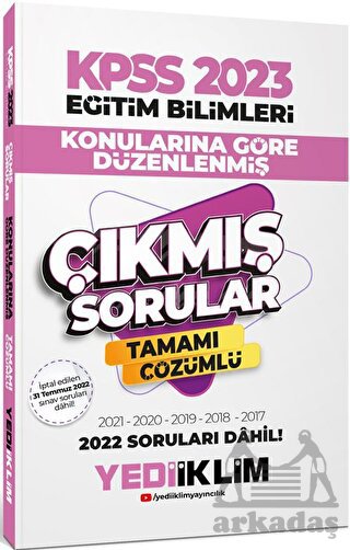 2023 KPSS Eğitim Bilimleri Konularına Göre Tamamı Çözümlü Çıkmış Sorular