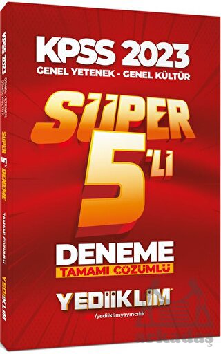 2023 KPSS Genel Yetenek Genel Kültür Tamamı Çözümlü Süper 5'Li Deneme