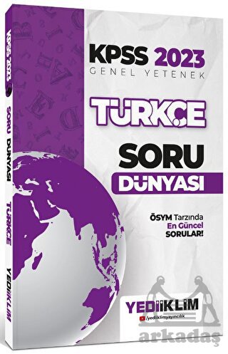 2023 KPSS Genel Yetenek Türkçe Soru Dünyası Yediiklim Yayınları