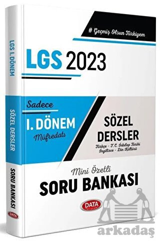 2023 LGS 1. Dönem Sözel Soru Bankası - Data Yayınları