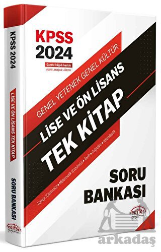 2024 KPSS Lise Ve Ön Lisans Tek Kitap Soru Bankası