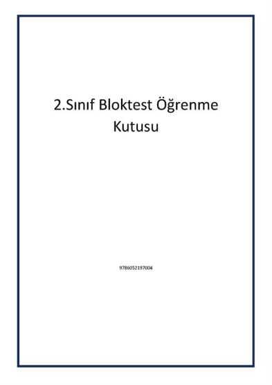 2.Sınıf Bloktest Öğrenme Kutusu