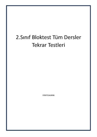 2.Sınıf Bloktest Tüm Dersler Tekrar Testleri