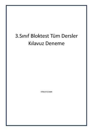 3.Sınıf Bloktest Tüm Dersler Kılavuz Deneme