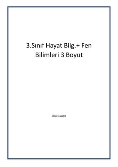 3.Sınıf Hayat Bilg.+ Fen Bilimleri 3 Boyut