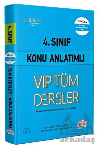 4. Sınıf Vip Tüm Dersler Konu Anlatımlı Mavi Kitap