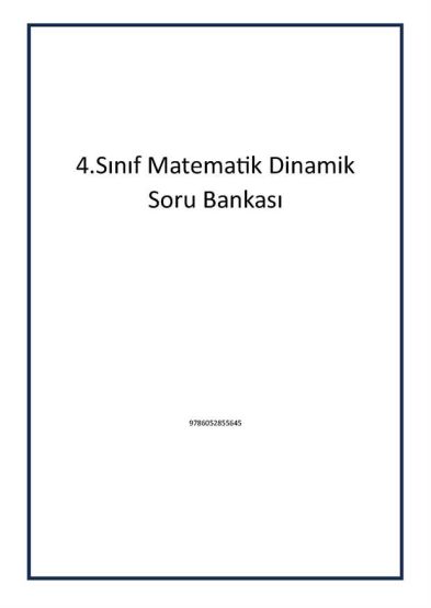 4.Sınıf Matematik Dinamik Soru Bankası