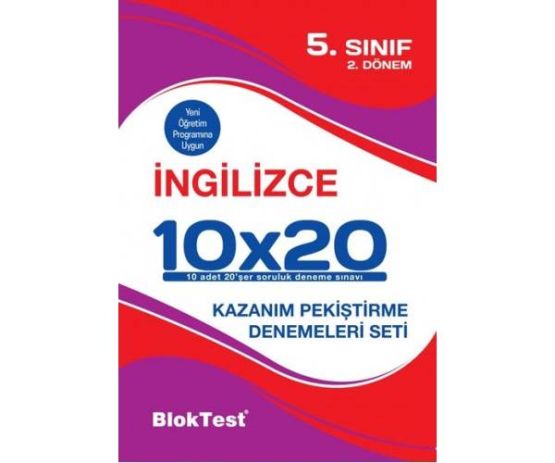 5. Sınıf Bloktest İngilizce 10X20 Kap Denemeleri 2. Dönem