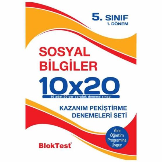 5. Sınıf Bloktest Sosyal Bil. 10X20 Kap Denemeleri 1. Dönem