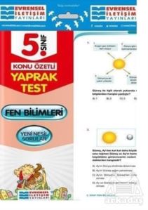 5. Sınıf Fen Bilimleri Konu Özetli Yaprak Test