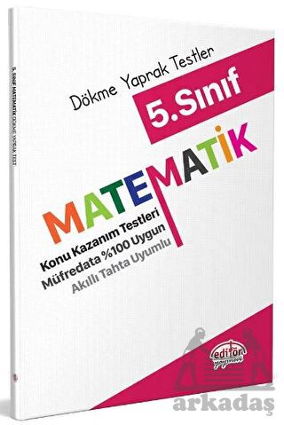 5. Sınıf Matematik Dökme Yaprak Testler Editör Yayınevi