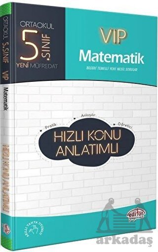 5. Sınıf VIP Matematik Hızlı Konu Anlatımlı