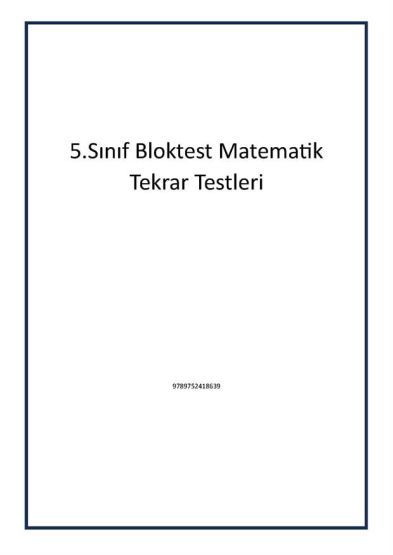 5.Sınıf Bloktest Matematik Tekrar Testleri