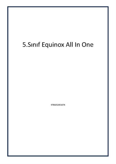 5.Sınıf Equinox All In One