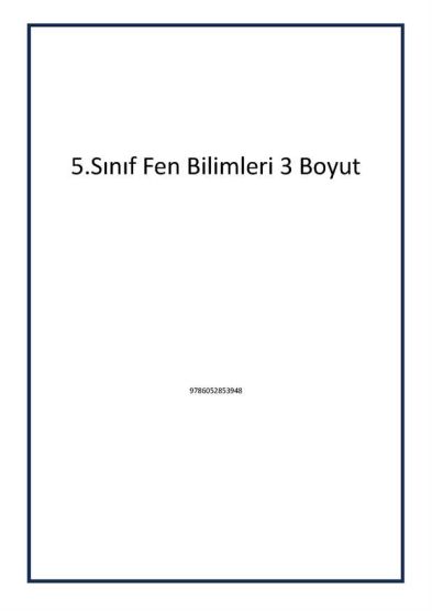 5.Sınıf Fen Bilimleri 3 Boyut