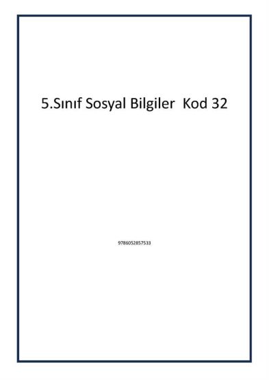 5.Sınıf Sosyal Bilgiler Kod 32