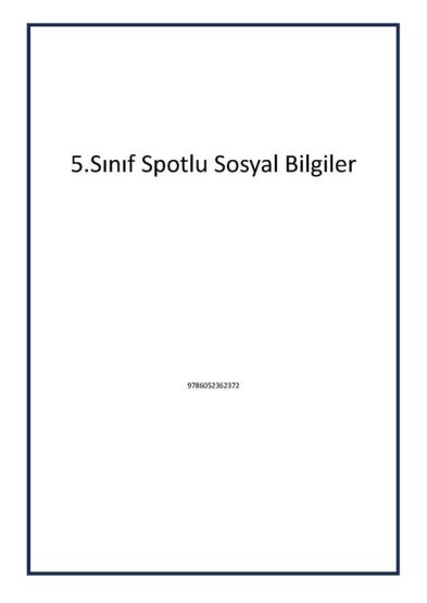 5.Sınıf Spotlu Sosyal Bilgiler