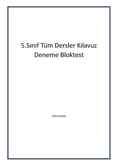 5.Sınıf Tüm Dersler Kılavuz Deneme Bloktest