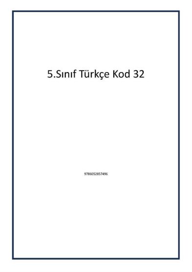 5.Sınıf Türkçe Kod 32