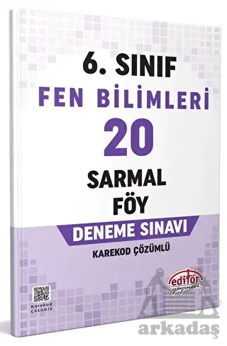 6. Sınıf Fen Bilimleri 20 Sarmal Föy Deneme Sınavı