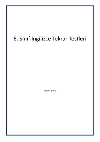 6. Sınıf İngilizce Tekrar Testleri