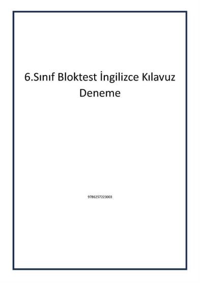 6.Sınıf Bloktest İngilizce Kılavuz Deneme