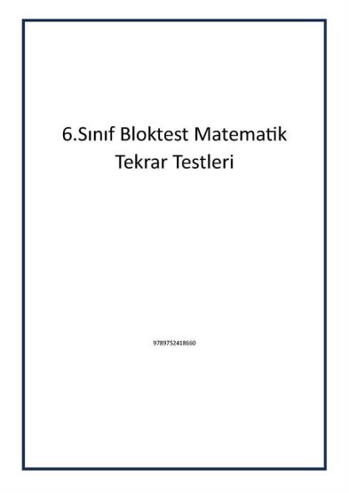 6.Sınıf Bloktest Matematik Tekrar Testleri