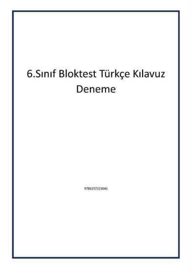 6.Sınıf Bloktest Türkçe Kılavuz Deneme