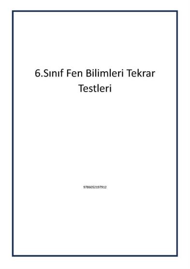 6.Sınıf Fen Bilimleri Tekrar Testleri