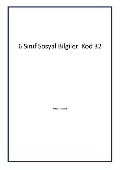 6.Sınıf Sosyal Bilgiler Kod 32