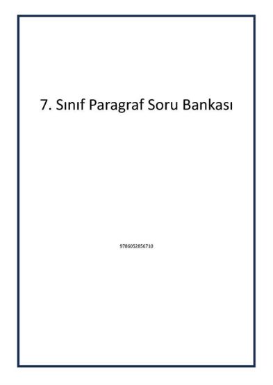 7. Sınıf Paragraf Soru Bankası