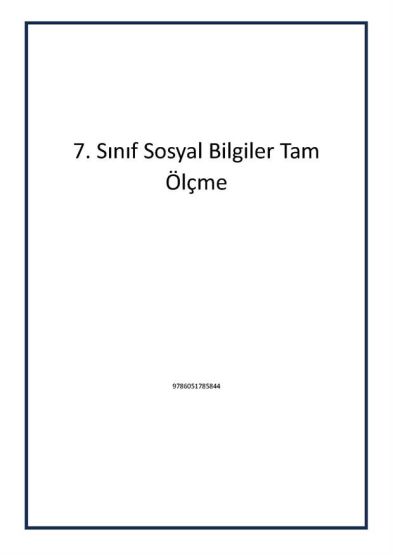 7. Sınıf Sosyal Bilgiler Tam Ölçme