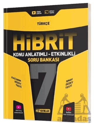 7. Sınıf Türkçe HİBRİT Konu Anlatımlı Etkinlikli Soru Bankası