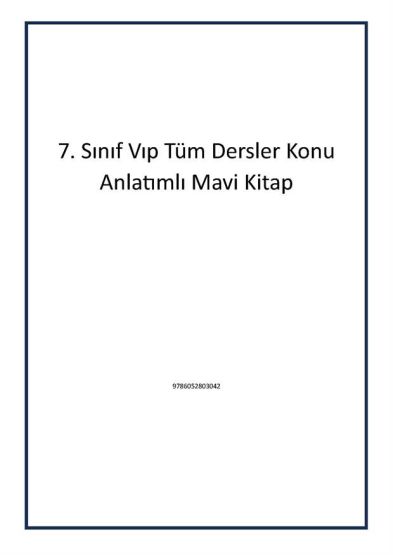 7. Sınıf Vıp Tüm Dersler Konu Anlatımlı Mavi Kitap