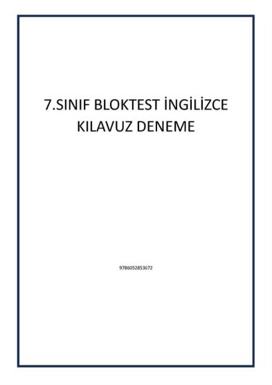 7.SINIF BLOKTEST İNGİLİZCE KILAVUZ DENEME