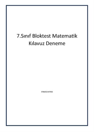 7.Sınıf Bloktest Matematik Kılavuz Deneme