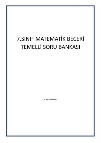 7.SINIF MATEMATİK BECERİ TEMELLİ SORU BANKASI