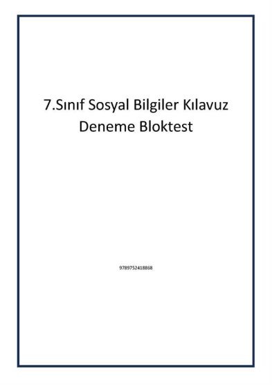 7.Sınıf Sosyal Bilgiler Kılavuz Deneme Bloktest