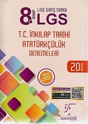 8. Sınıf LGS T.C. İnkılap Tarihi Atatürkçülük Denemeleri 20 Deneme